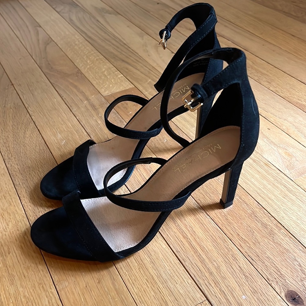 Michael by Michael Shannon black strap heels.